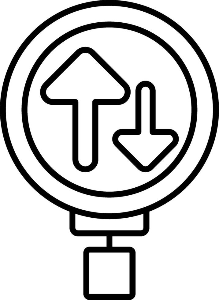 Two Way Line Icon vector