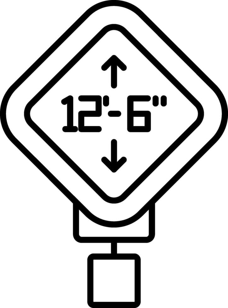 Low Clearance Line Icon vector