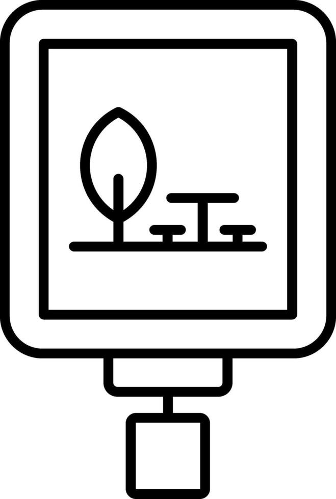 Rest Area Line Icon vector