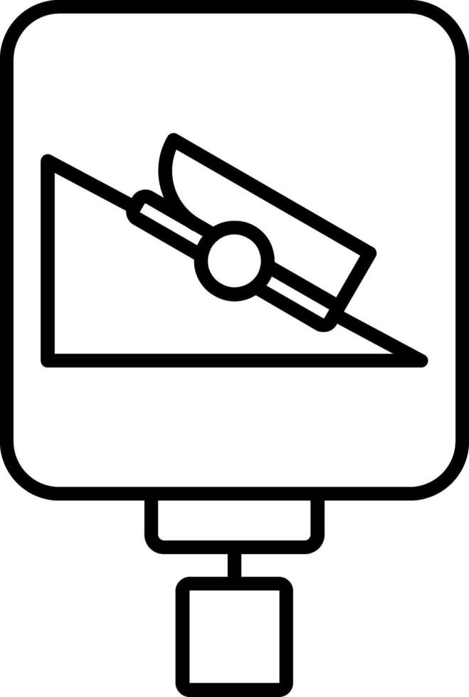 Boat Ramp Line Icon vector