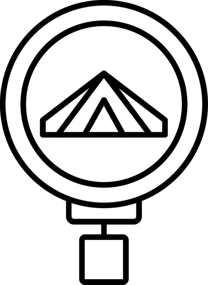 Campground Line Icon vector