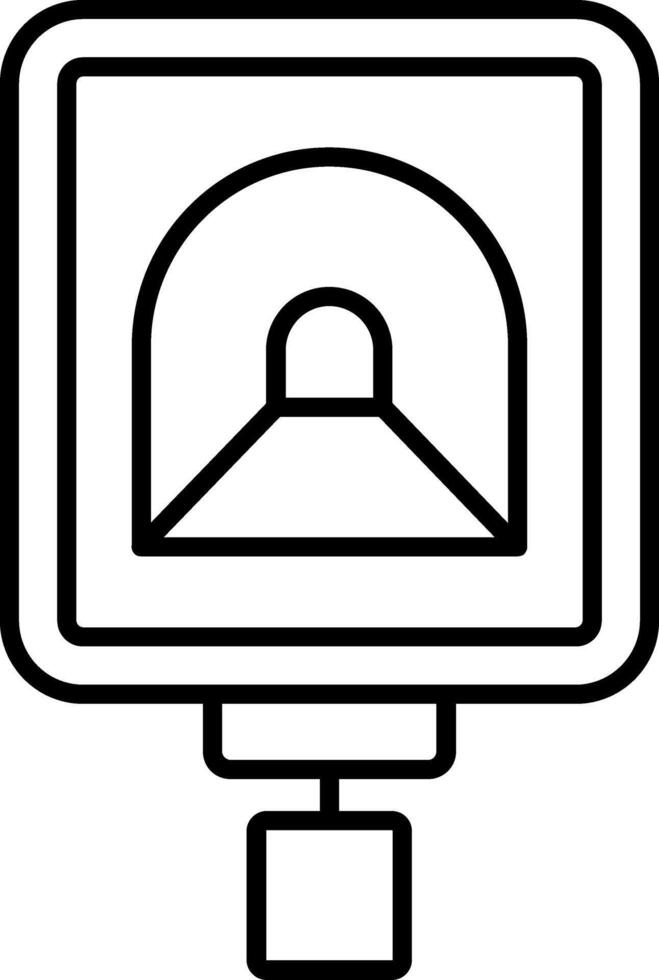 Tunnel Line Icon vector