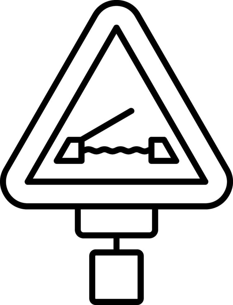 Draw Bridge Line Icon vector