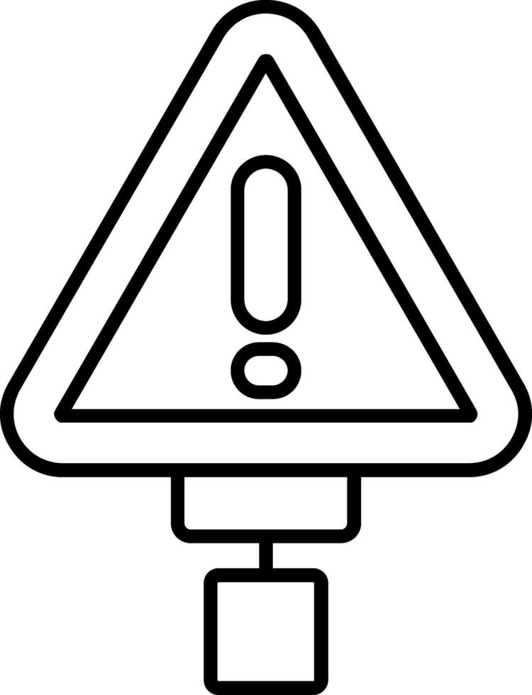 Warning Line Icon vector