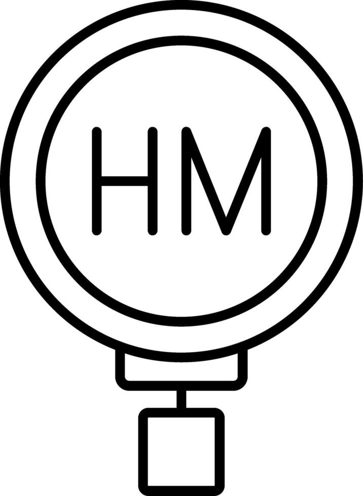 Hazardous Materials Route Line Icon vector