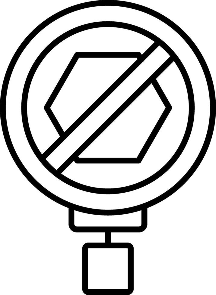 No Stopping Line Icon vector