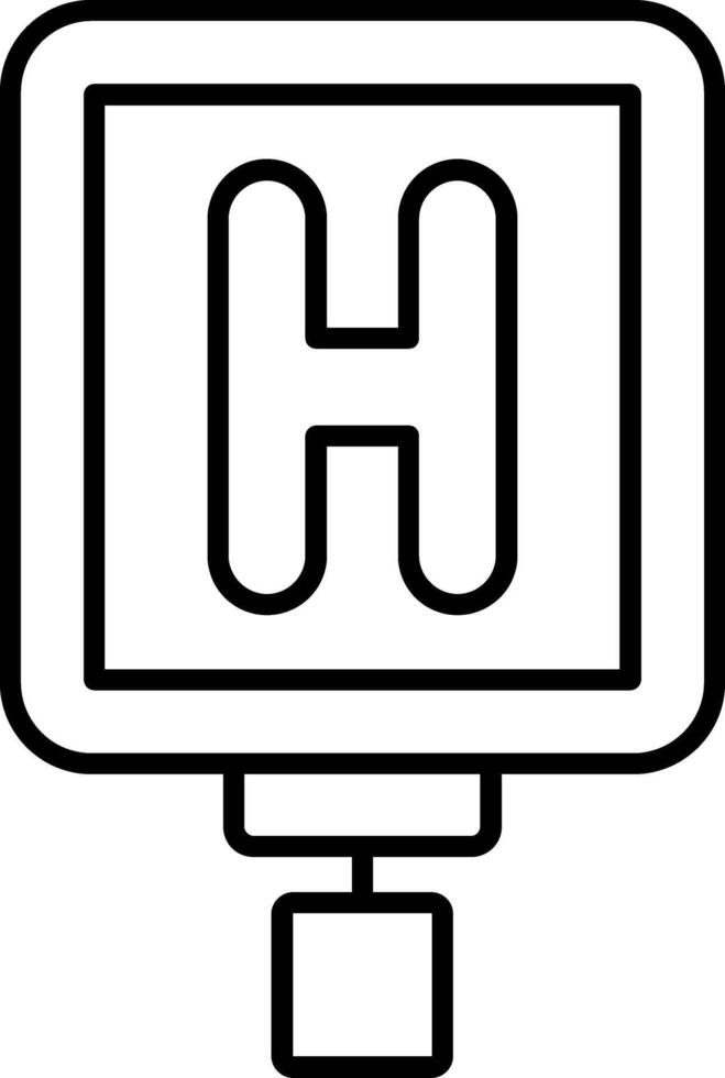 Hospital Line Icon vector