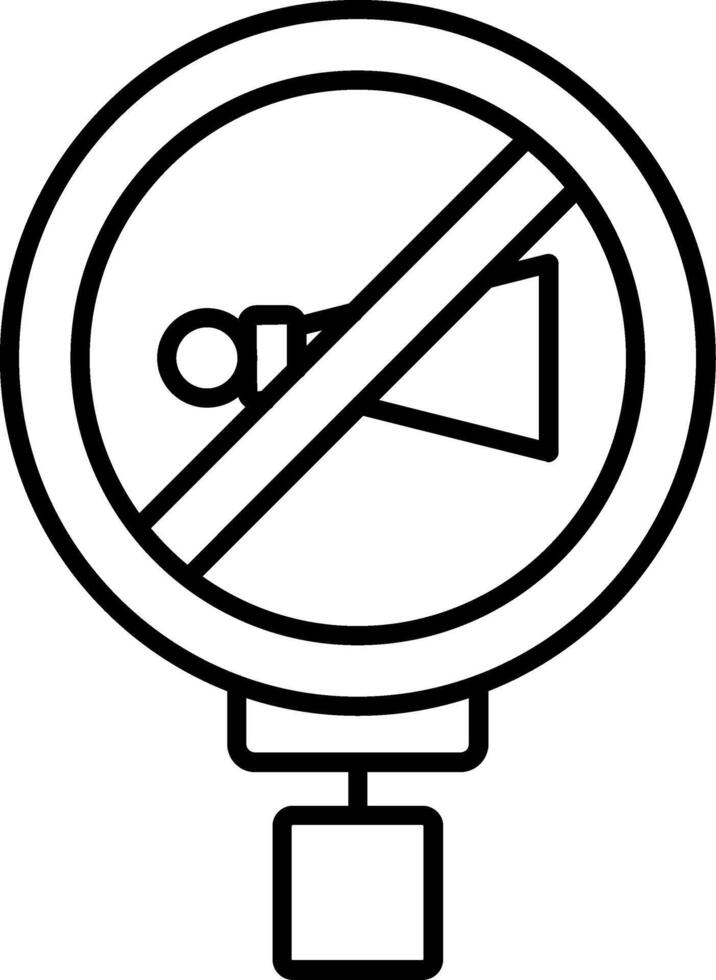 No Alarm Line Icon vector