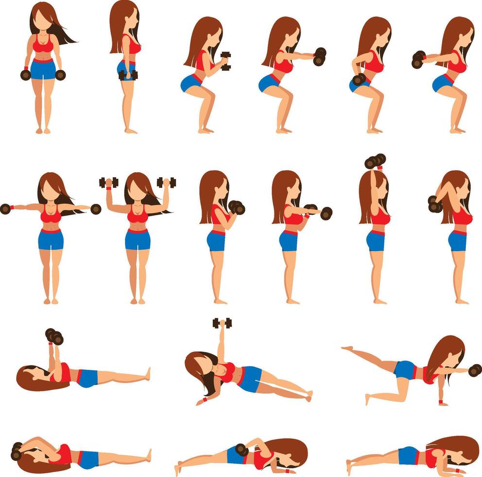 Arms Workout for Women vector