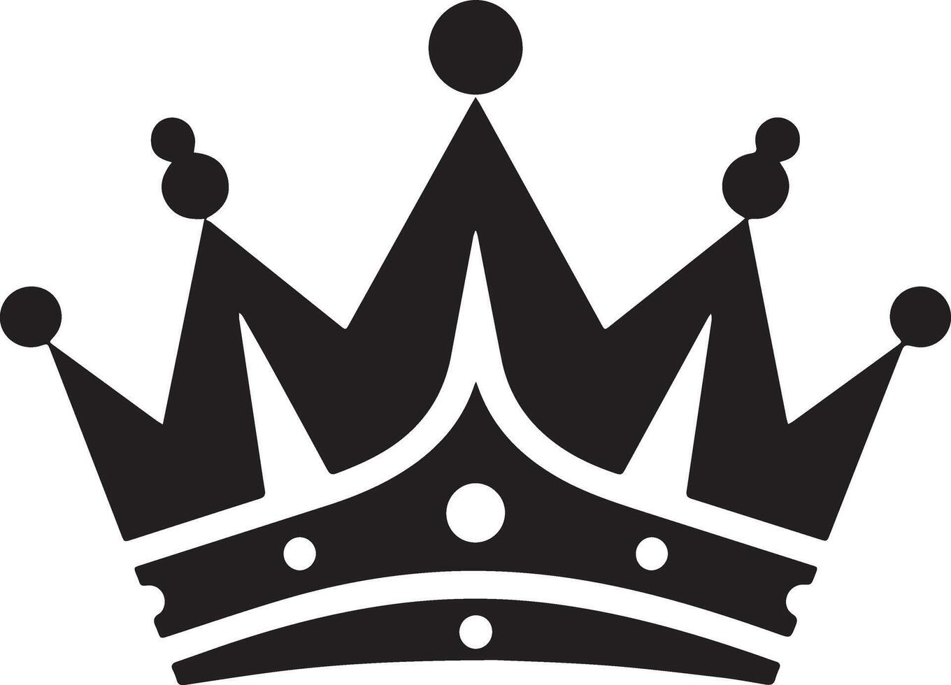 Black silhouettes of crown isolated on a white background vector