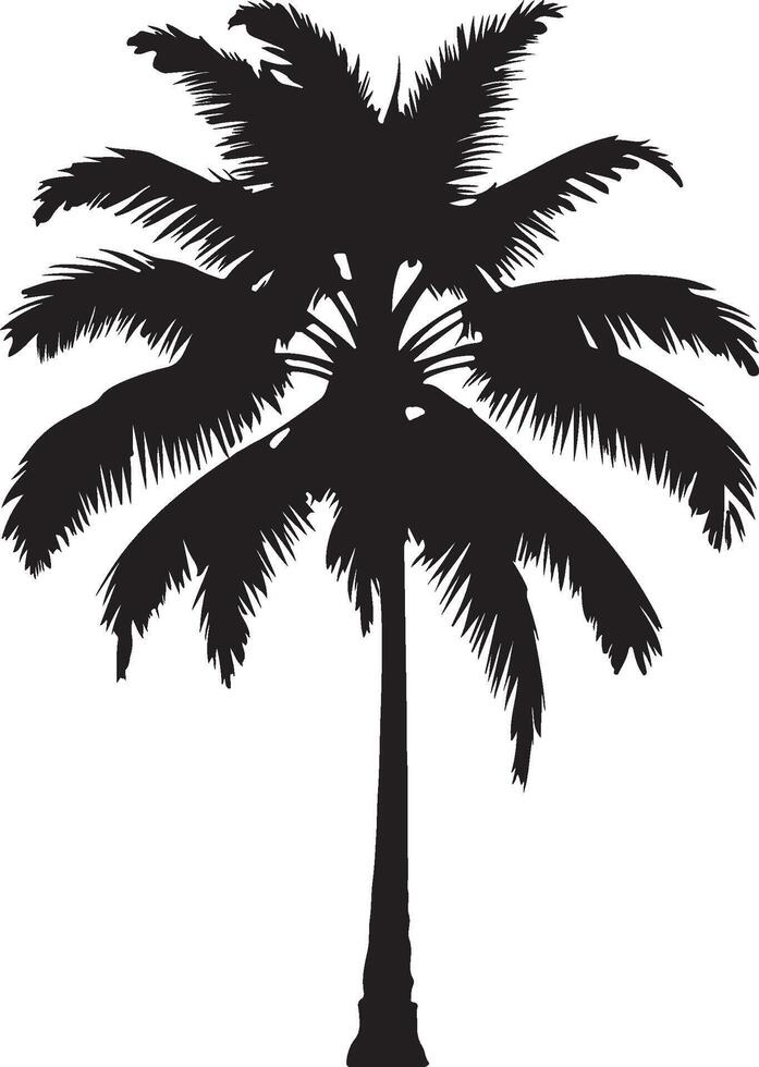 a simple black silhouette of a palm tree vector