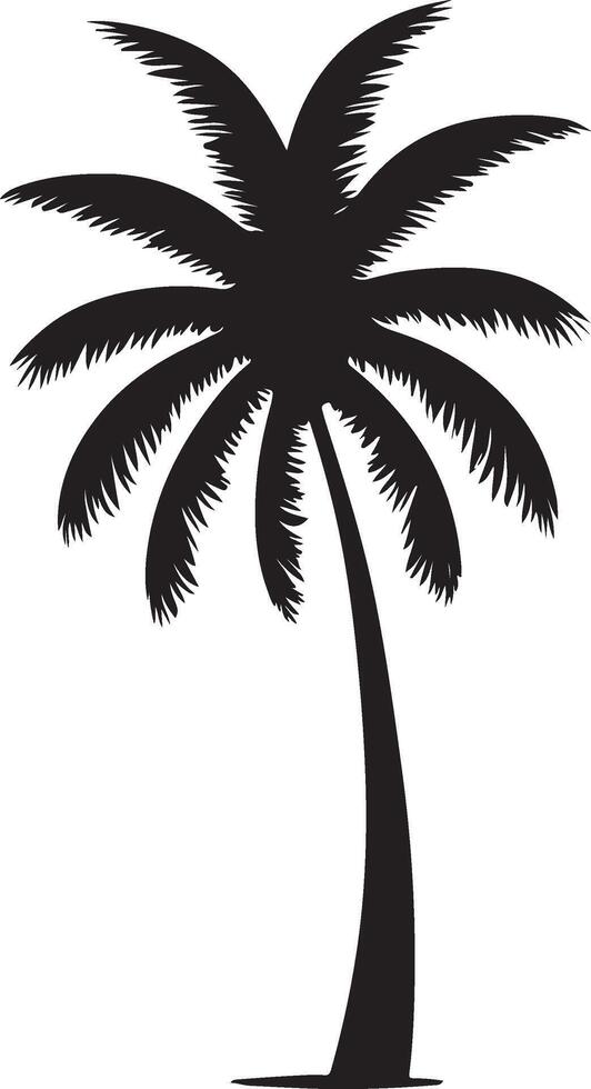palm tree , black color silhouette vector