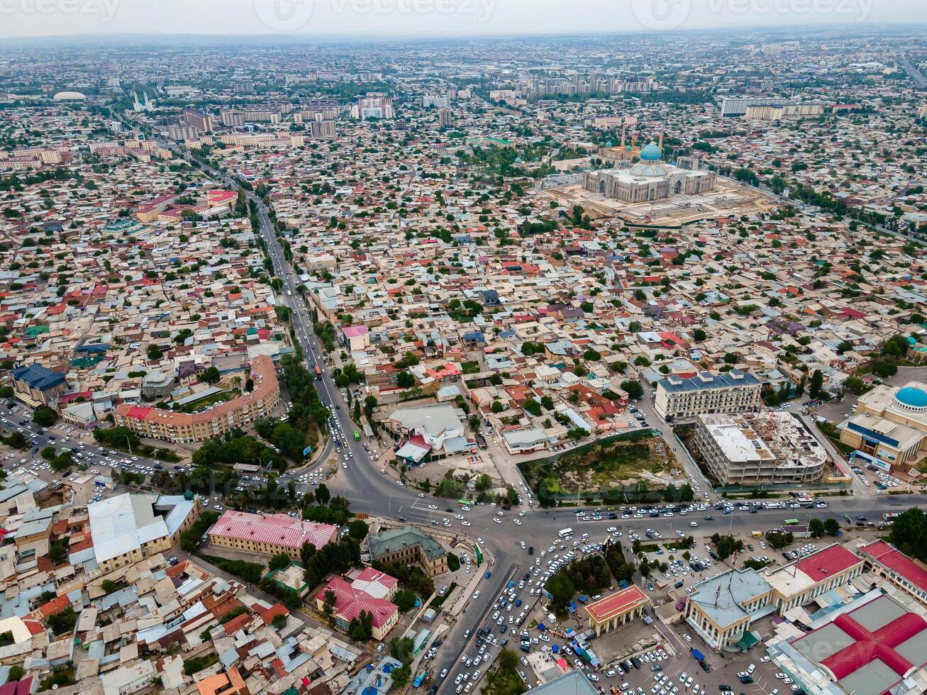 Aerial view of Tashkent old town in Uzbekistan photo