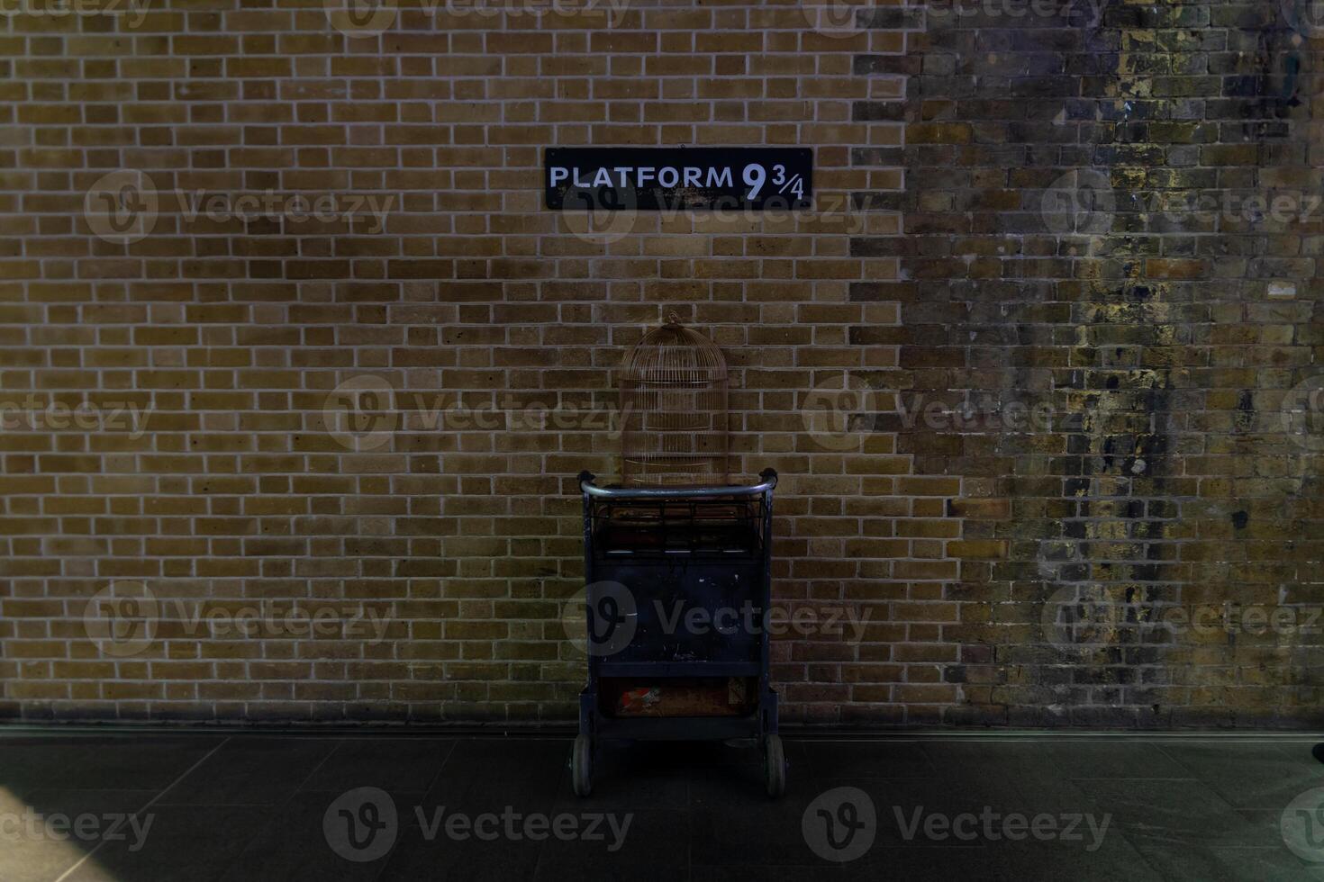 London UK 01.02.2023 The Famous Harry Potter Platform 9 34 in London, a Magical Portal to Hogwarts photo