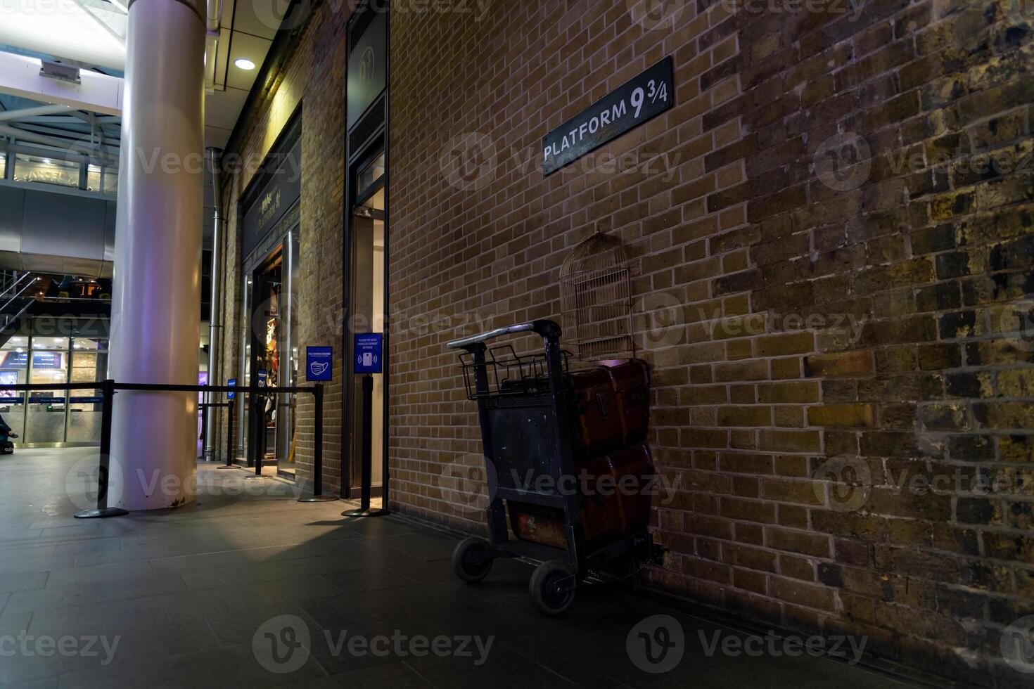 London UK 01.02.2023 The Famous Harry Potter Platform 9 34 in London, a Magical Portal to Hogwarts photo