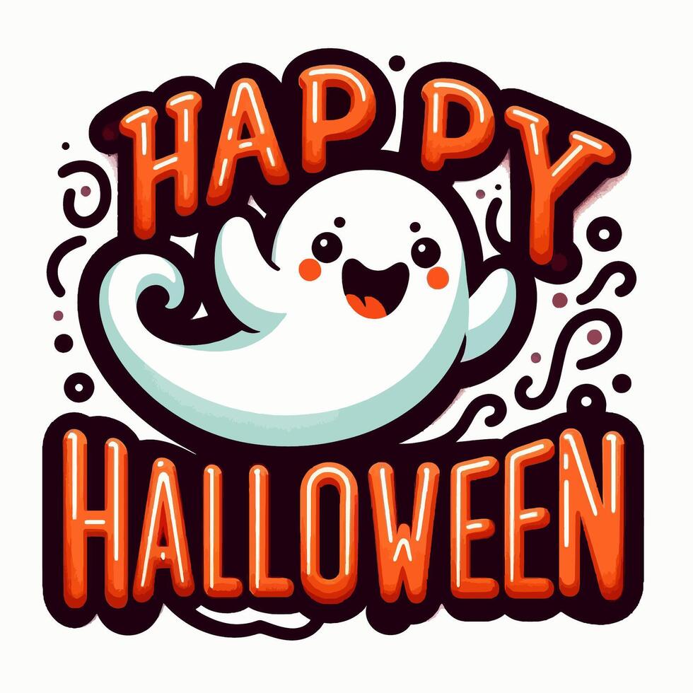Spooky Delights A Chilling Happy Halloween vector