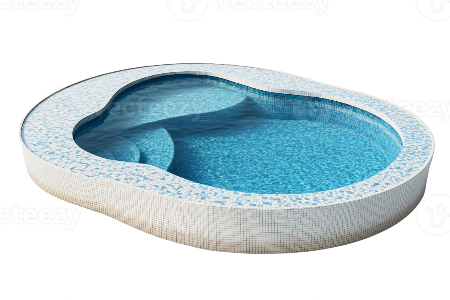 swimming pool with clear blue on a transparent background png