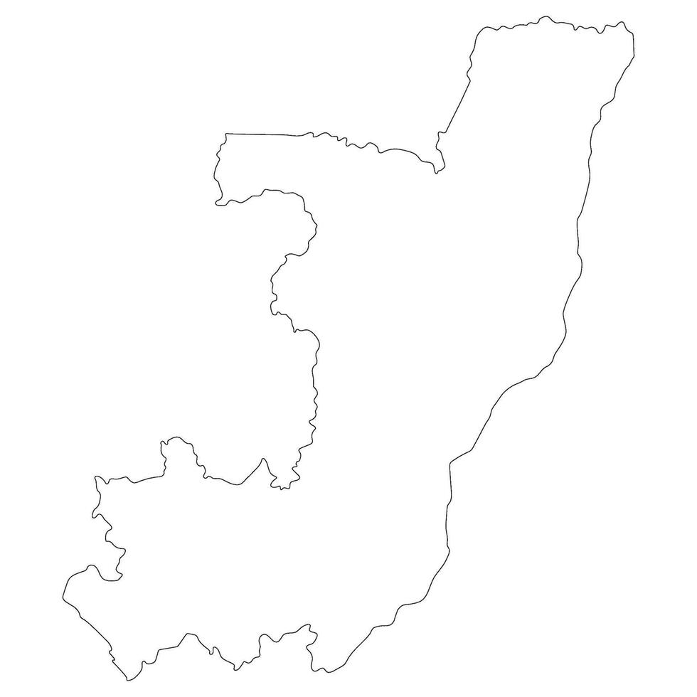 The Republic of the Congo map. Map of The Republic of the Congo in white color vector