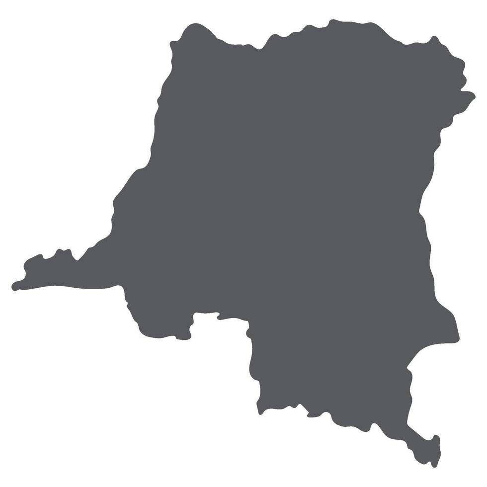 Democratic Republic of the Congo map. Map of Congo in grey color vector