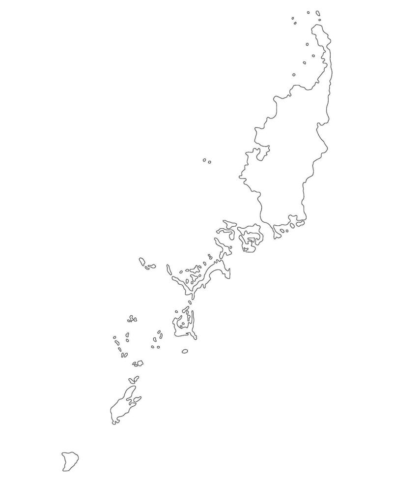 Palau map. Map of Palau in white color vector