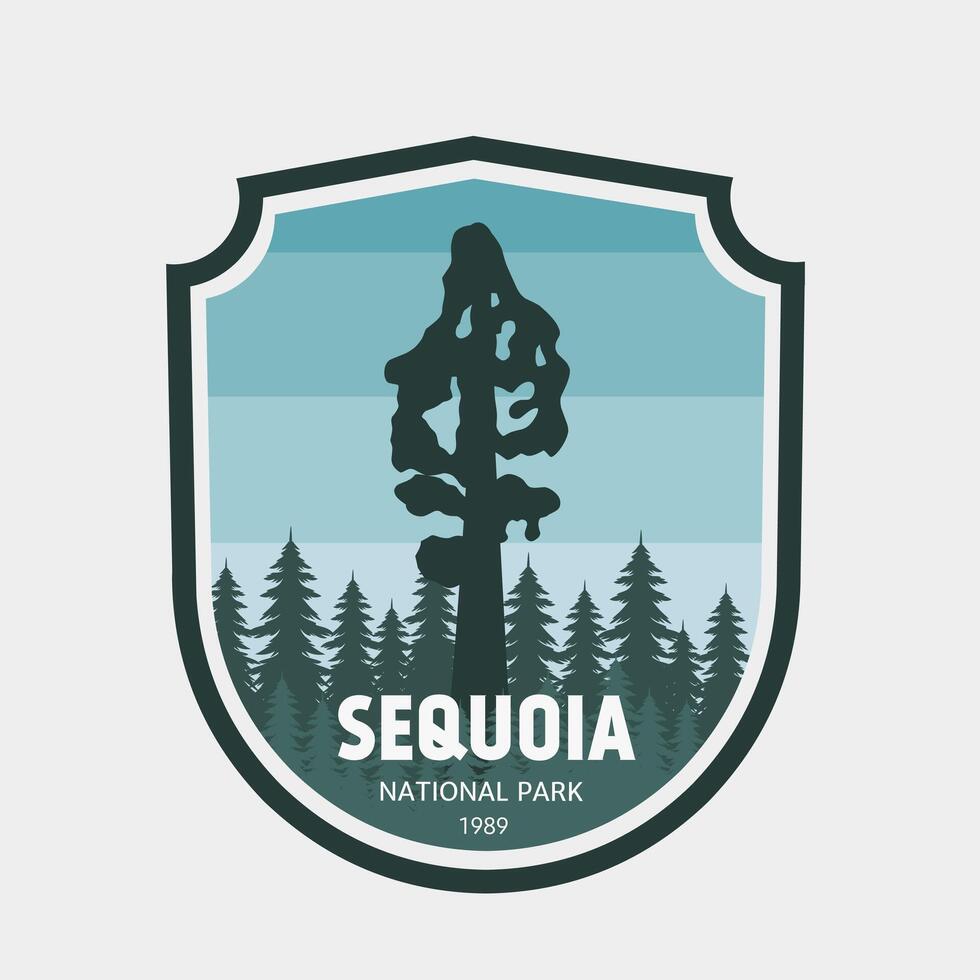 Sequoia National Park badge, emblem, symbol, sticker vector