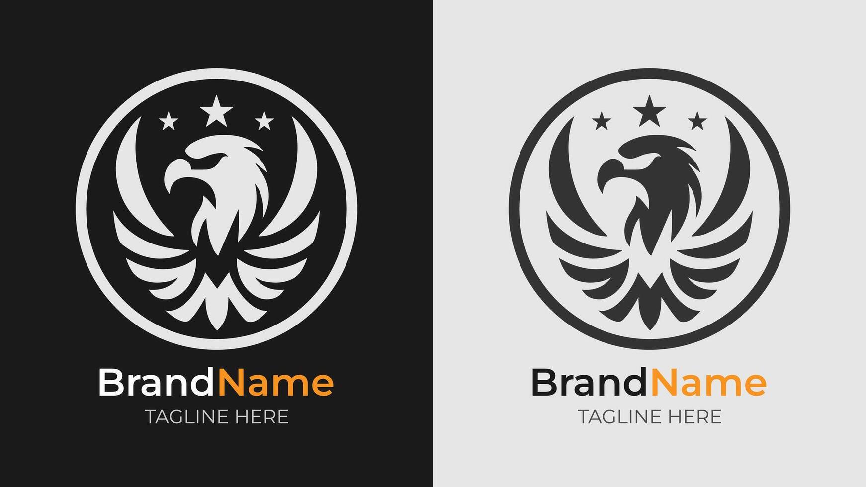 Simple and Striking Angry Eagle Logo vector