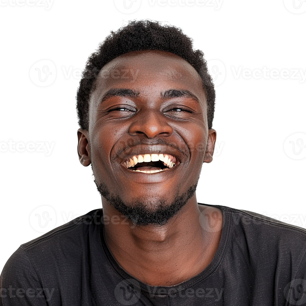 A man with a beard and a black shirt is smiling png