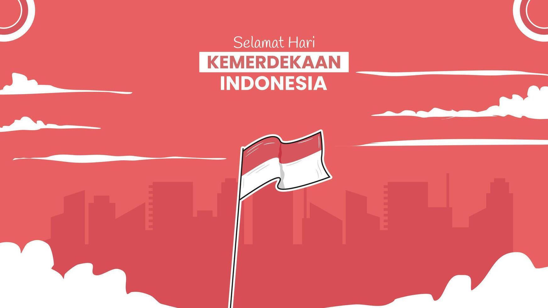 Indonesia Independence Day Background Illustration vector