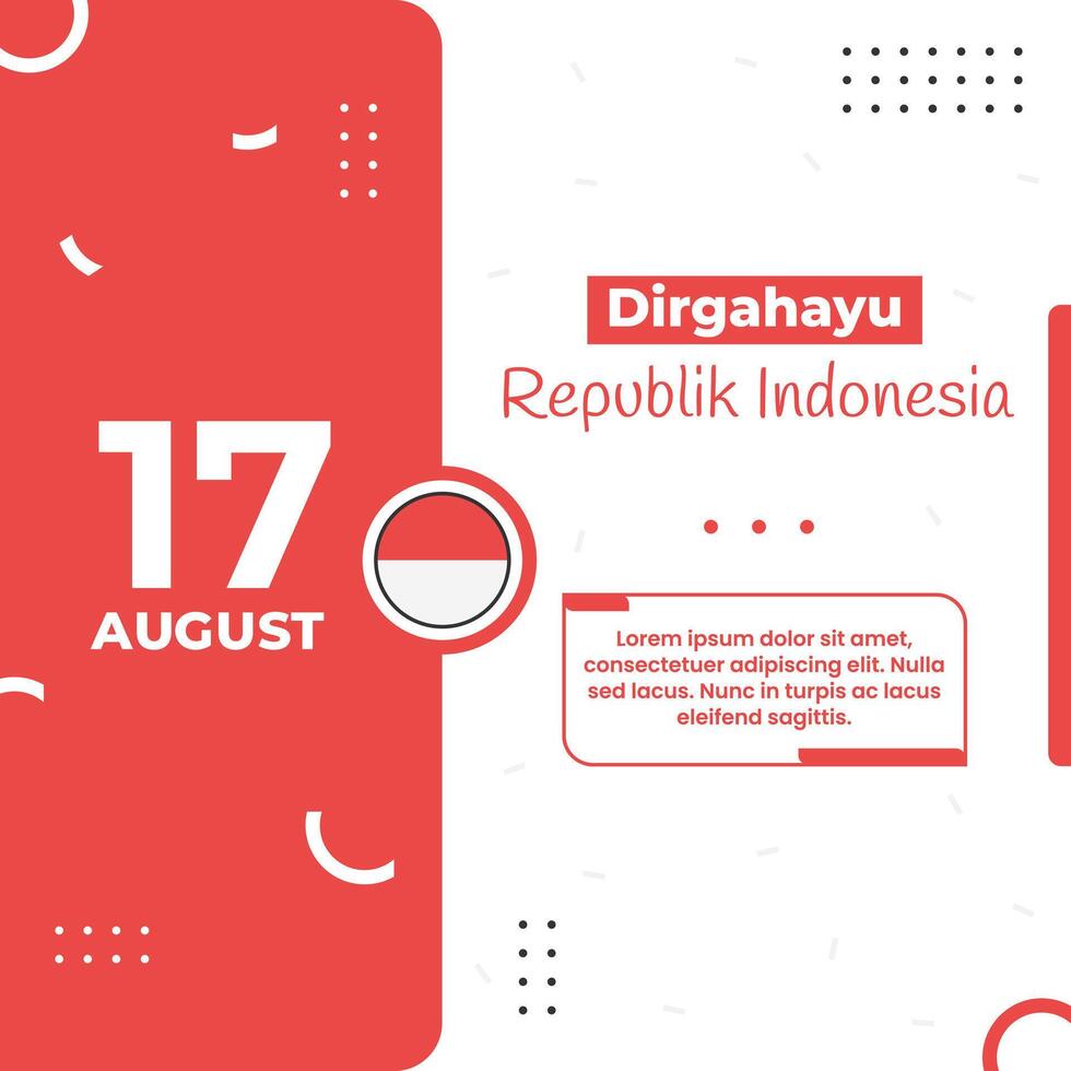 Indonesia Independence Day 17 August Celebration vector