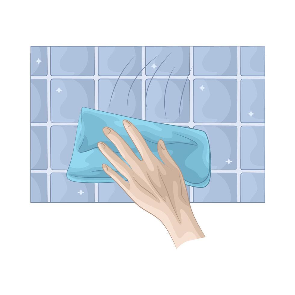 Illustration of window cleaning vector