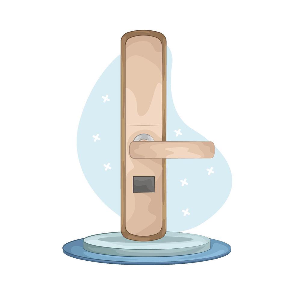 Illustration of door lock vector