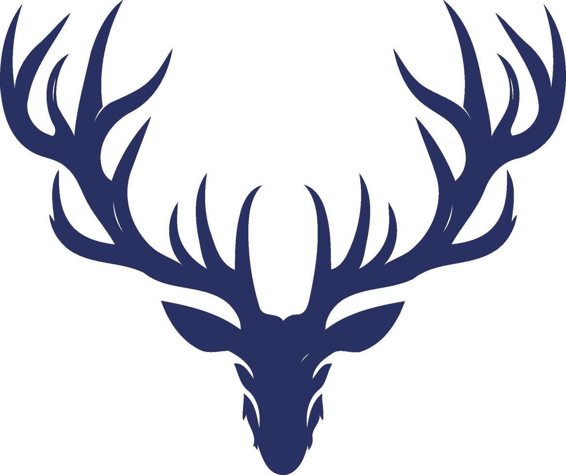 Deer Head Antler illustration Design, isolated on white background vector