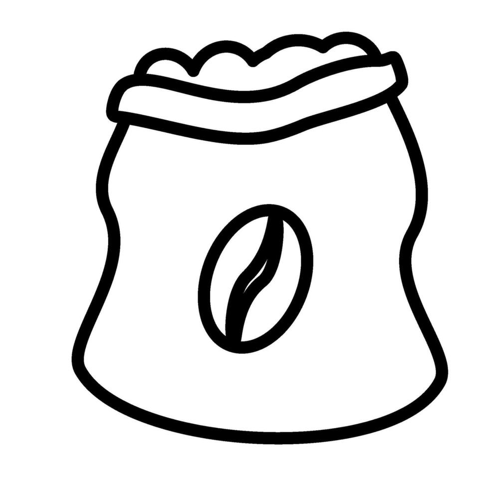 Coffee Bag with Beans Icon vector