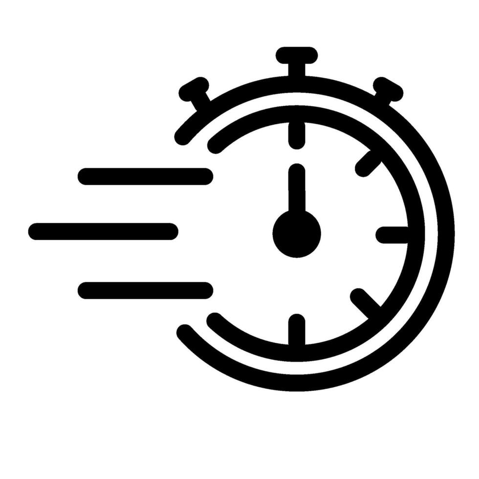 Fast stopwatch line icon vector