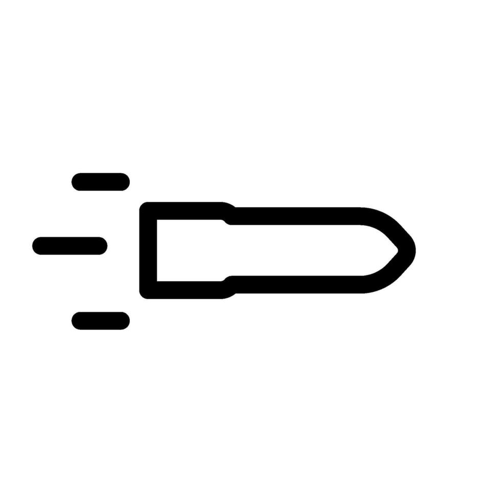 Fast bullet line icon vector