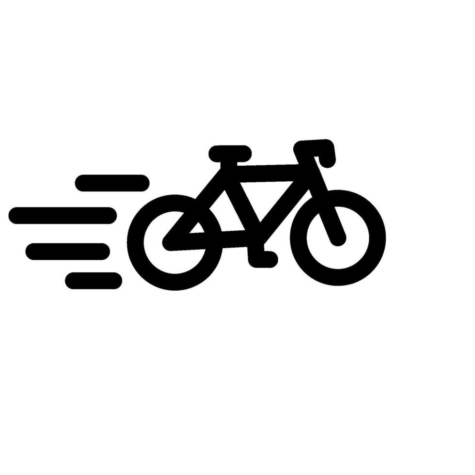 Fast bicycle sign icon vector