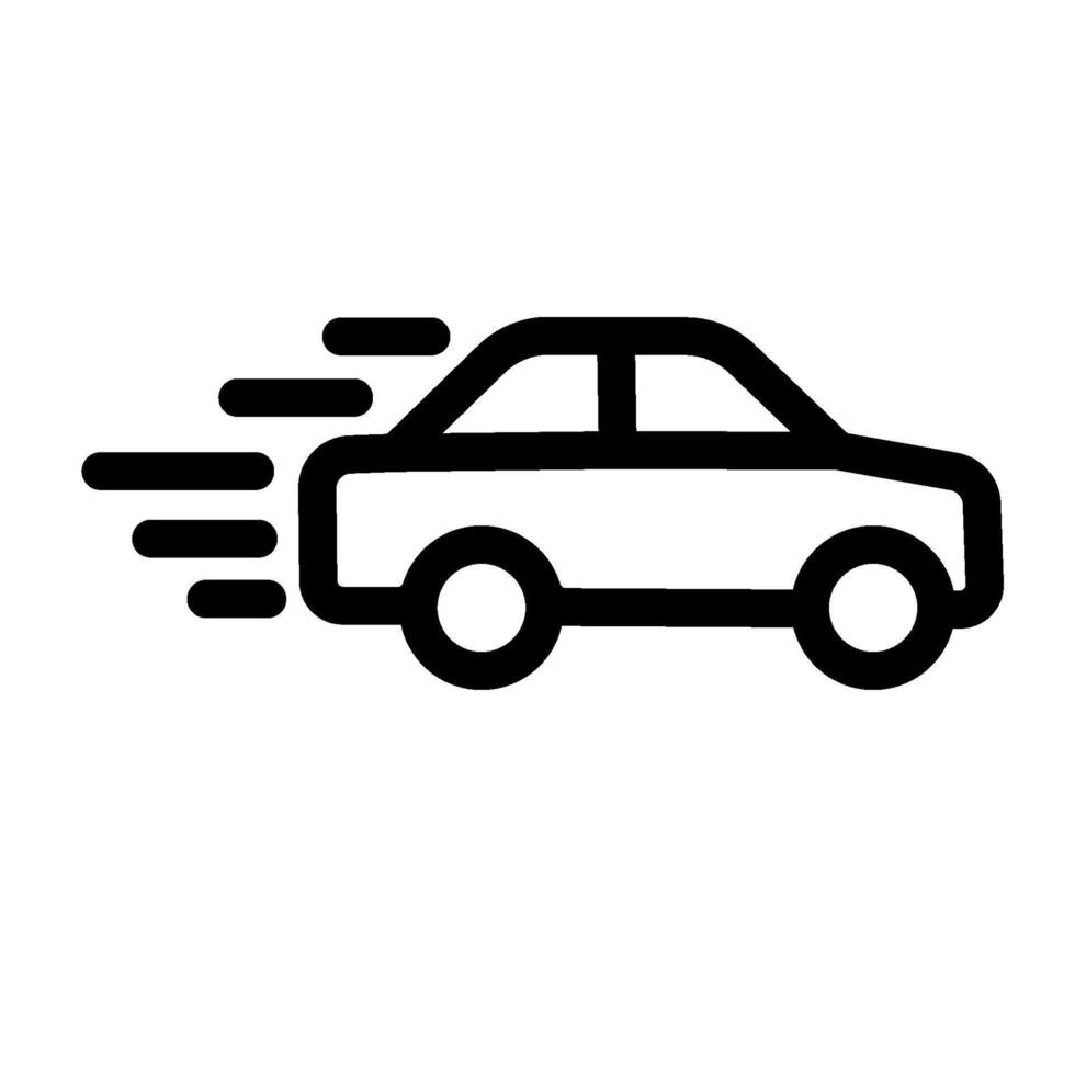 Fast car line icon vector