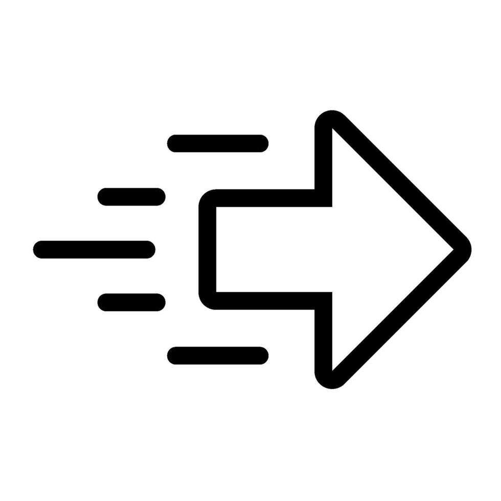 Fast arrow line icon vector