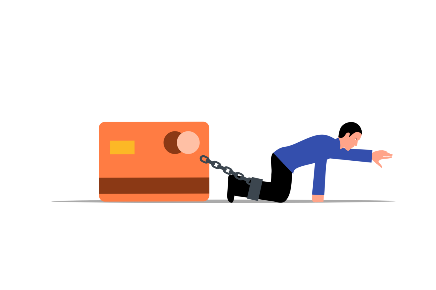 A Man Chained To A Credit Card With A Chain 48948423 PNG a-man-chained-to-a-credit-card-with-a-chain-48948423-png