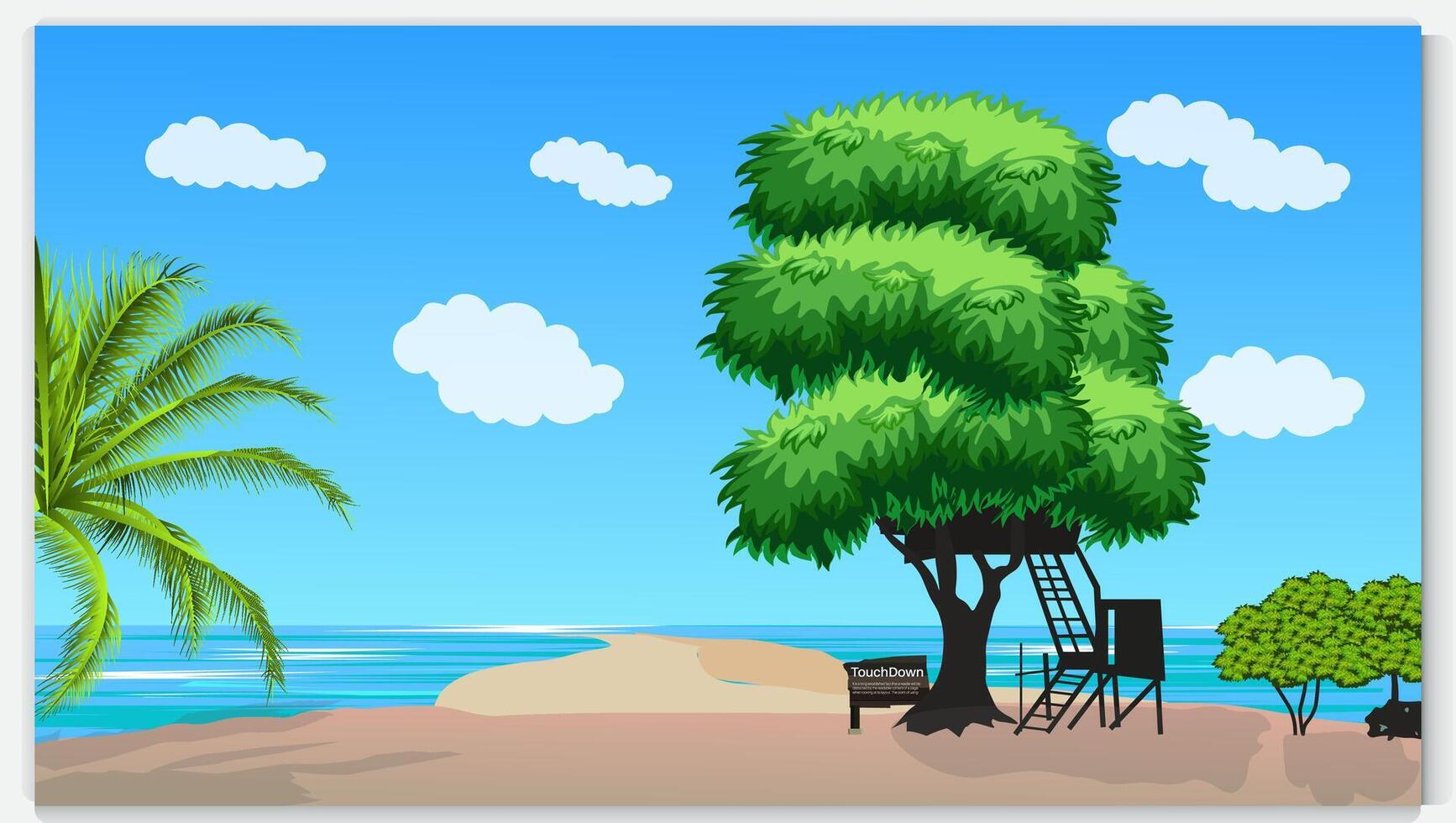 The beach is caused by the natural erosion of the rock. Especially sandstone and granite until becoming sand and soil Being blown into the sea Then sediment, vector