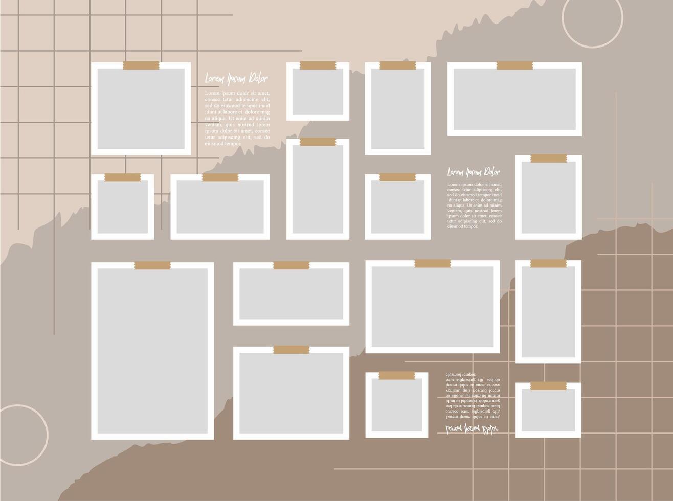 Pictures or photos frame collage vector