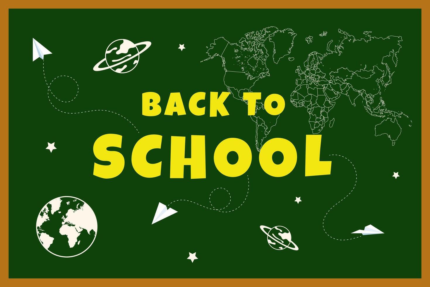chalkboard template banner vector