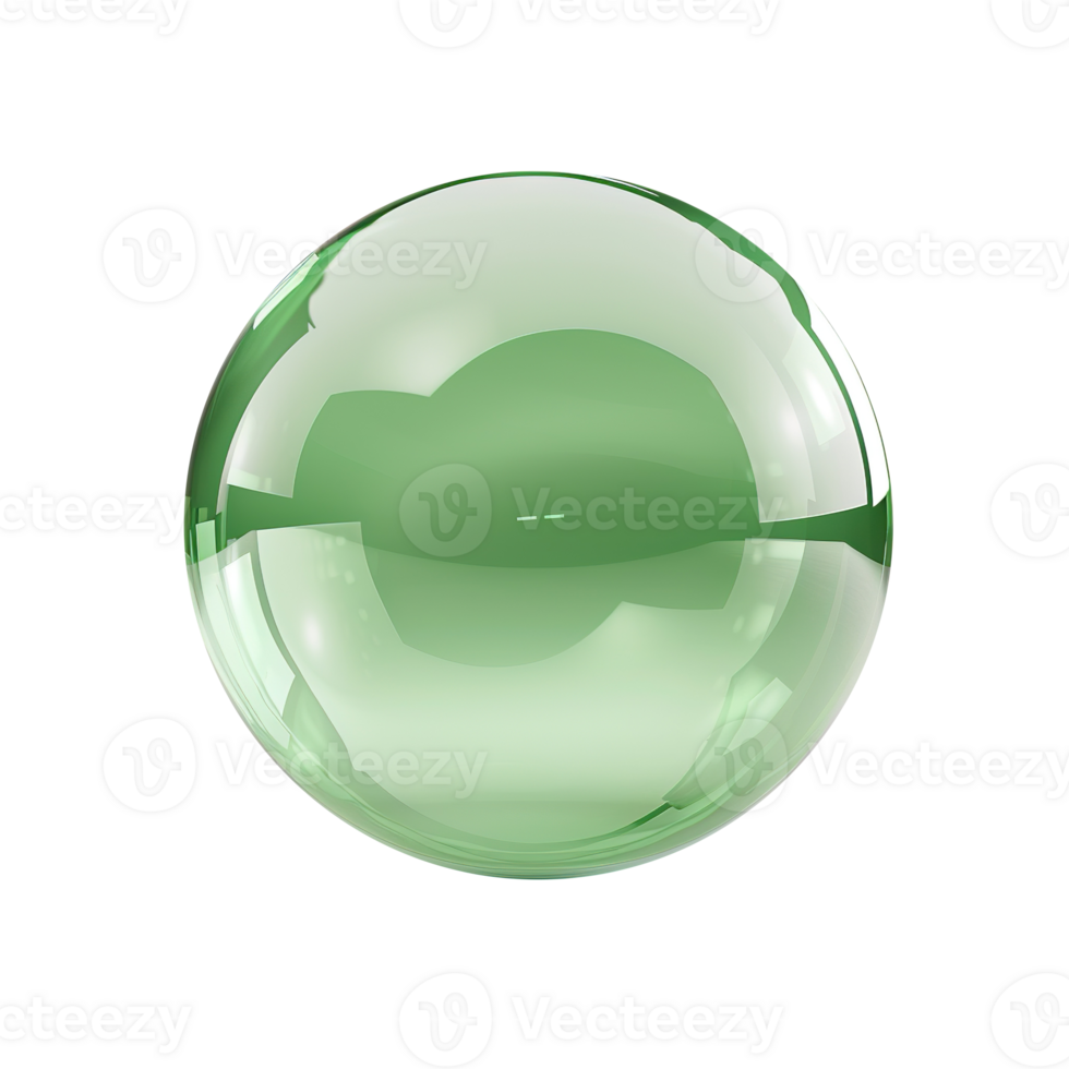 Shiny Green Bubble on Transparent - Sphere Ball Bubble Round png