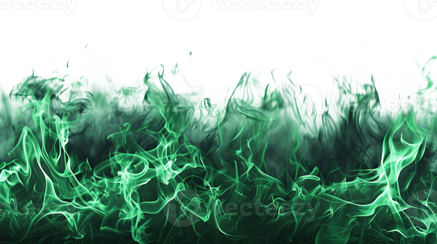vert Feu flamme effet sur transparent Contexte png
