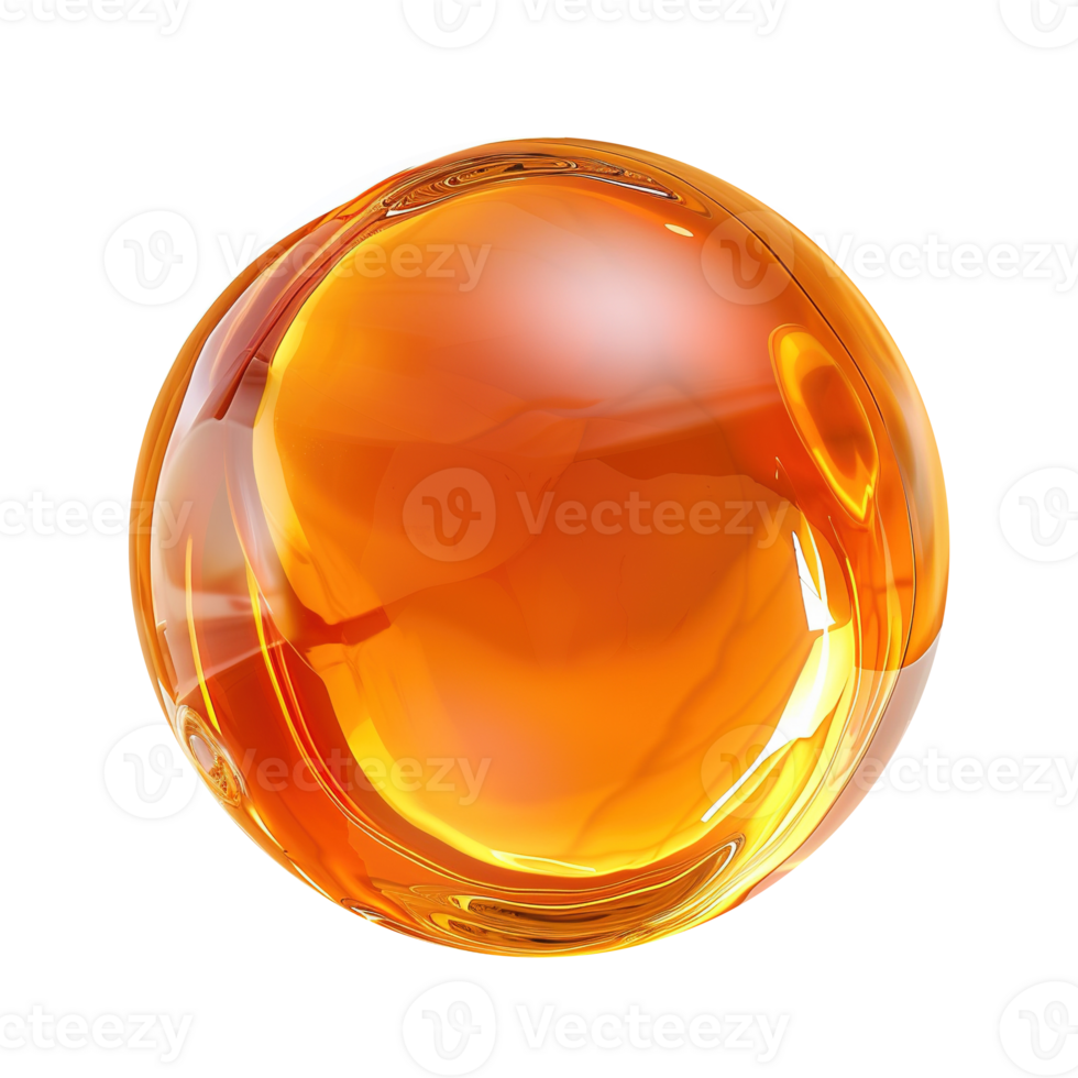 Orange Bubble on Transparent Background png