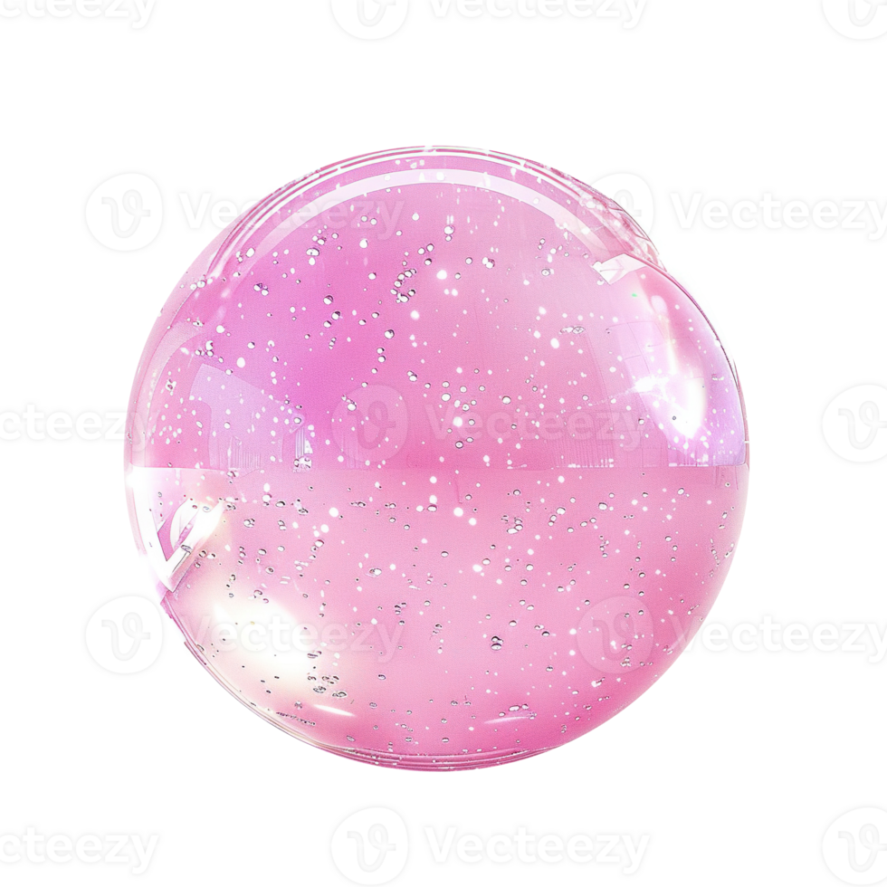 Pink Bubble on Transparent png
