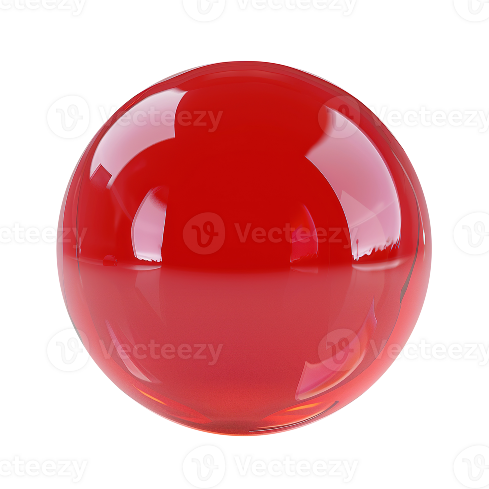 Red Bubble on Transparent Background - Sphere Ball Bubble Round png