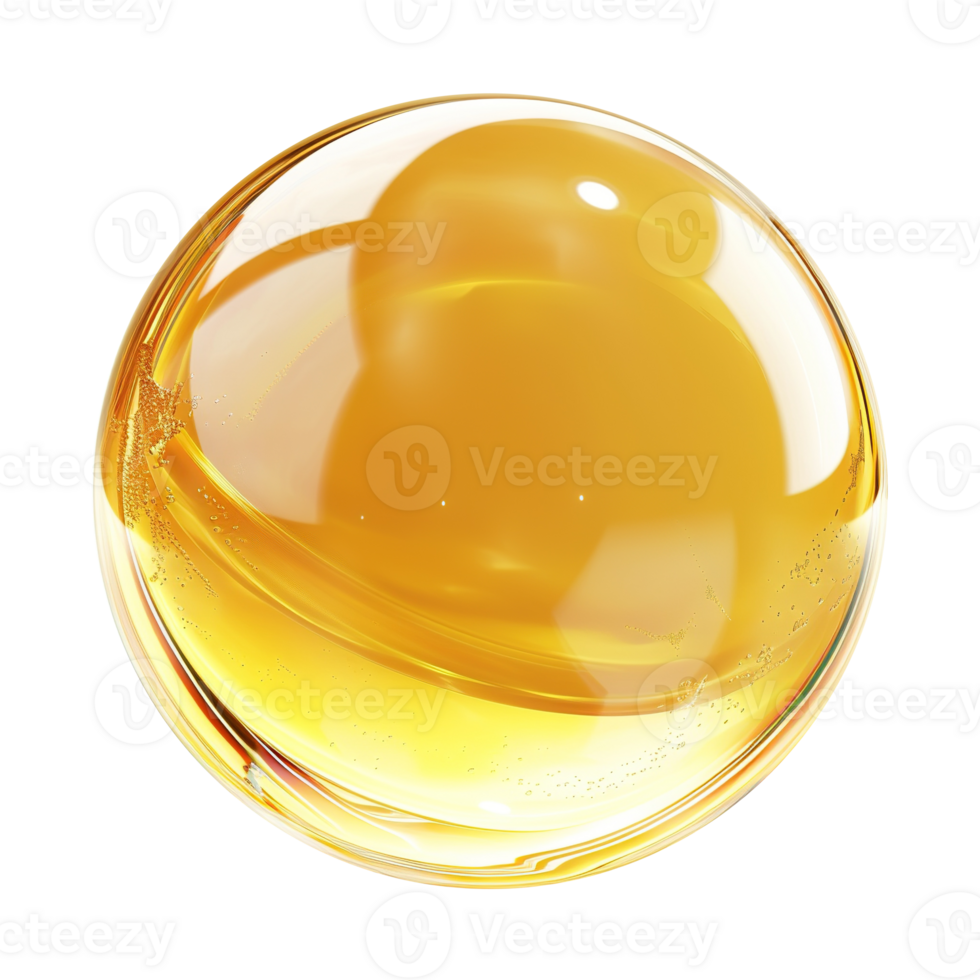 Yellow Bubble on Transparent Background png
