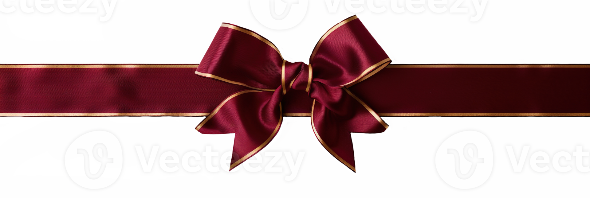 Maroon Red Ribbon and Bow with Gold png