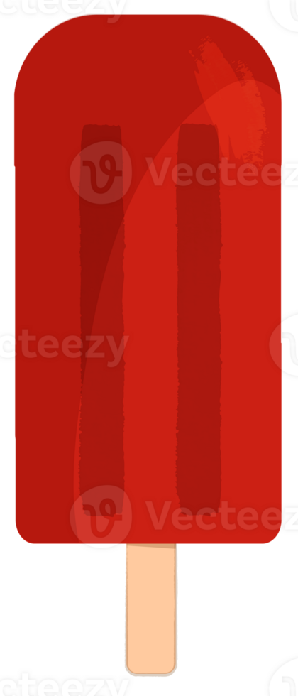 Red strawberry ice cream png
